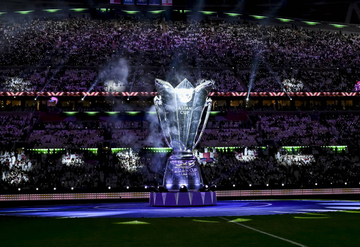 A photo taken during the opening ceremony for the 2023 AFC Asian Cup in January 2024